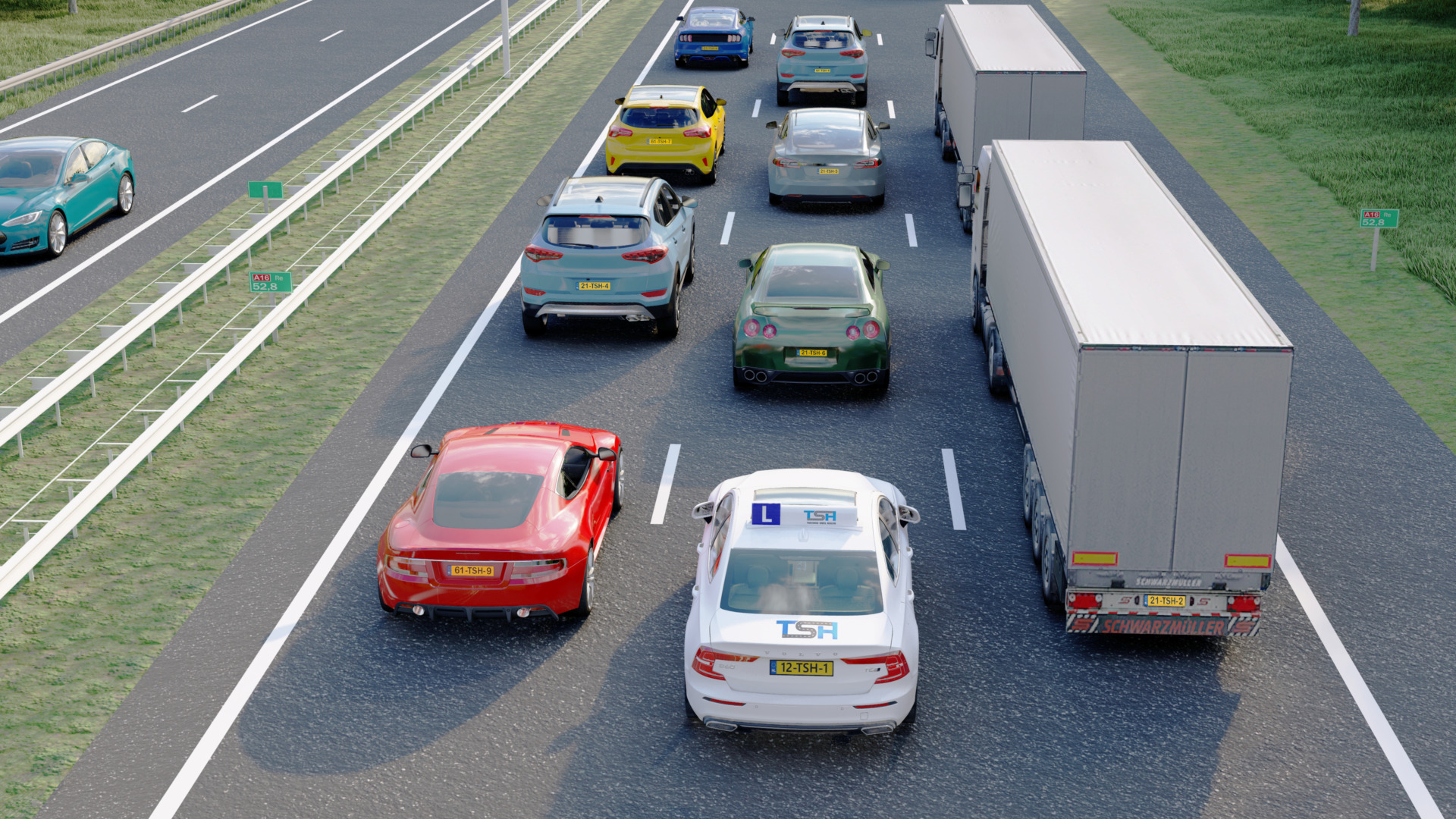 Verkeer op de snelweg