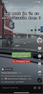Tiktok video over inzicht voor het theorie examen van Theorie Snel Halen.