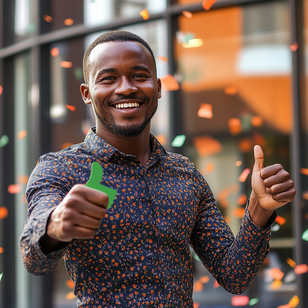 Geslaagde Taxi theorie cursus kandidaat voor CBR gebouw