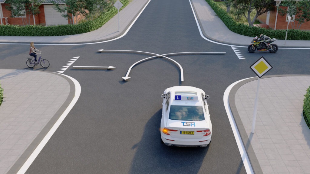 Voorrangskruispunt voorbeeld