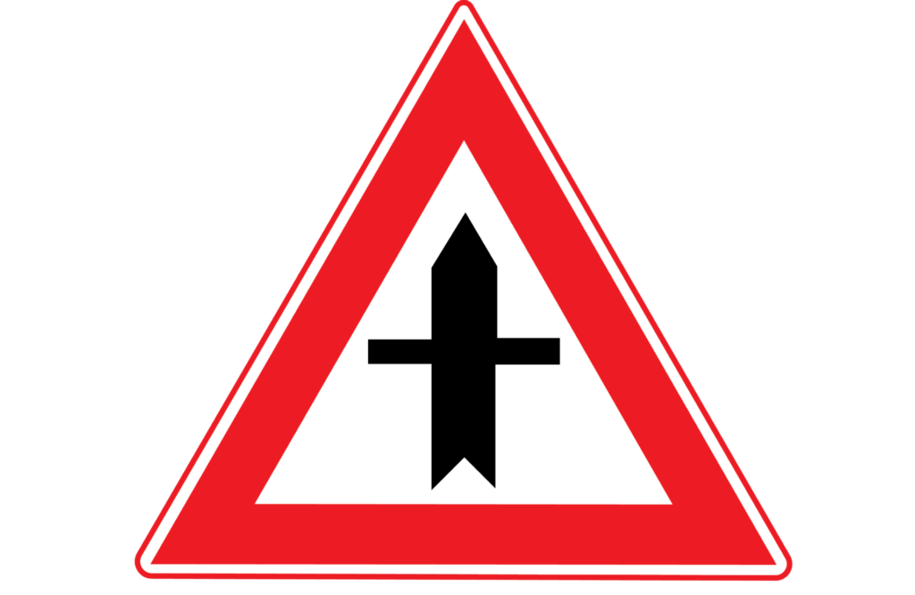 Voorrangskruispunt voorbeeld