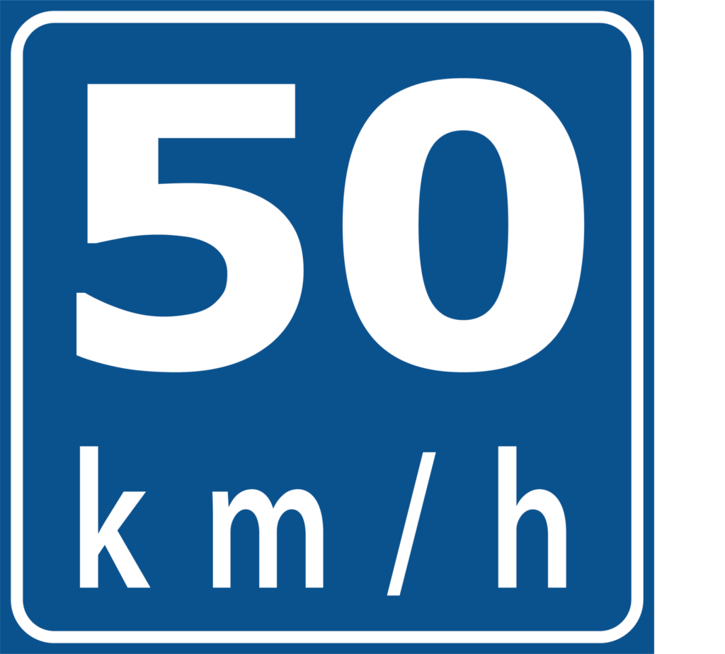 Adviessnelheid verkeersbord