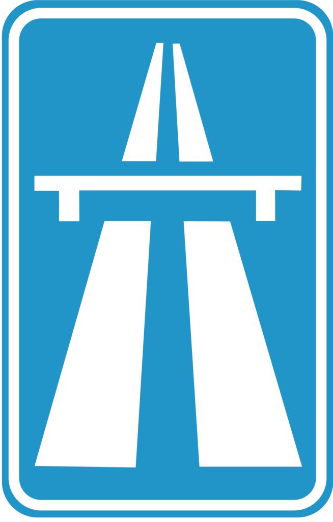 Autosnelweg verkeersbord