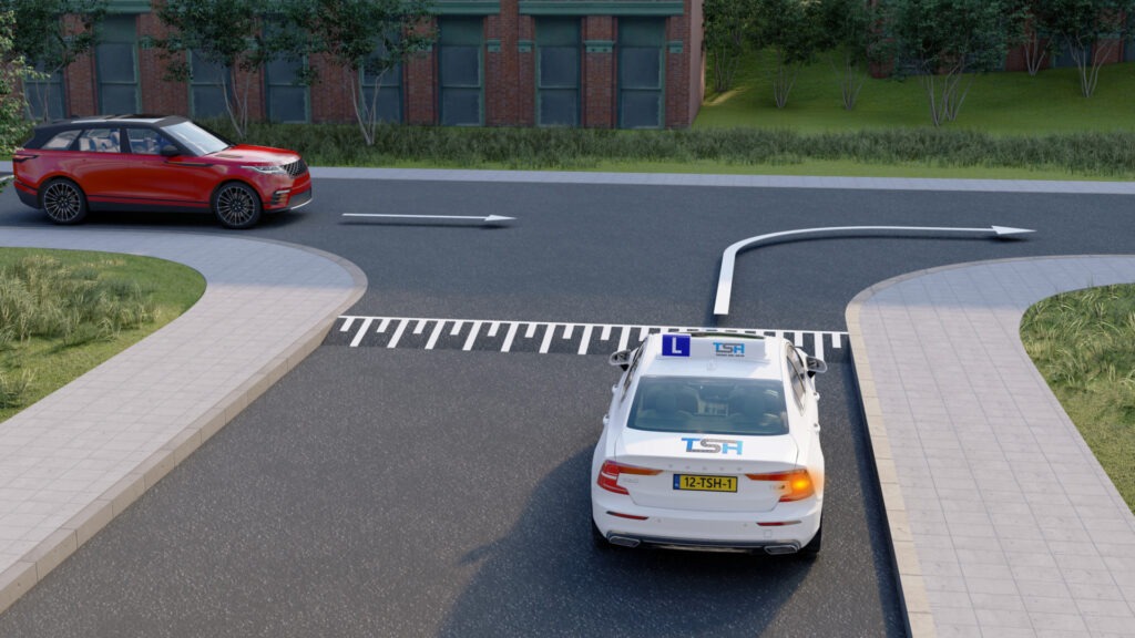 T-splitsing gelijkwaardig kruispunt