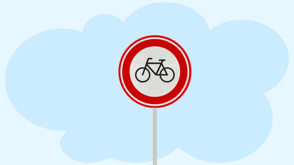 Gesloten voor fietsen en gehandicaptenvoertuigen