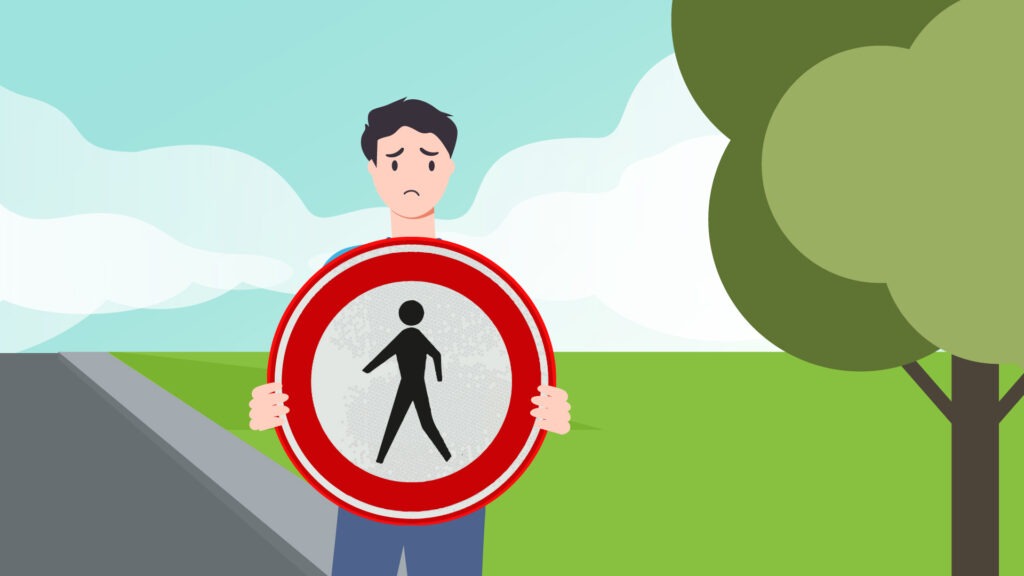 Gesloten voor voetgangers