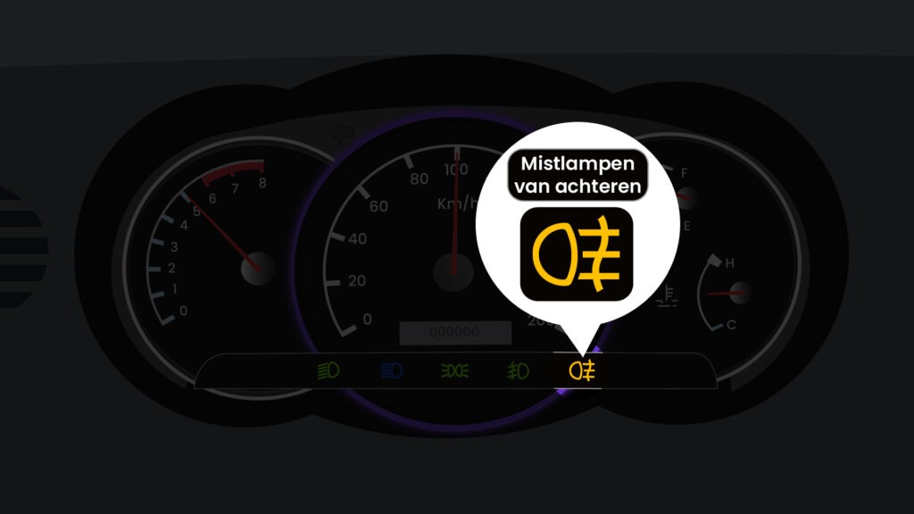 Mistlampen van achteren Mistlampen van achteren