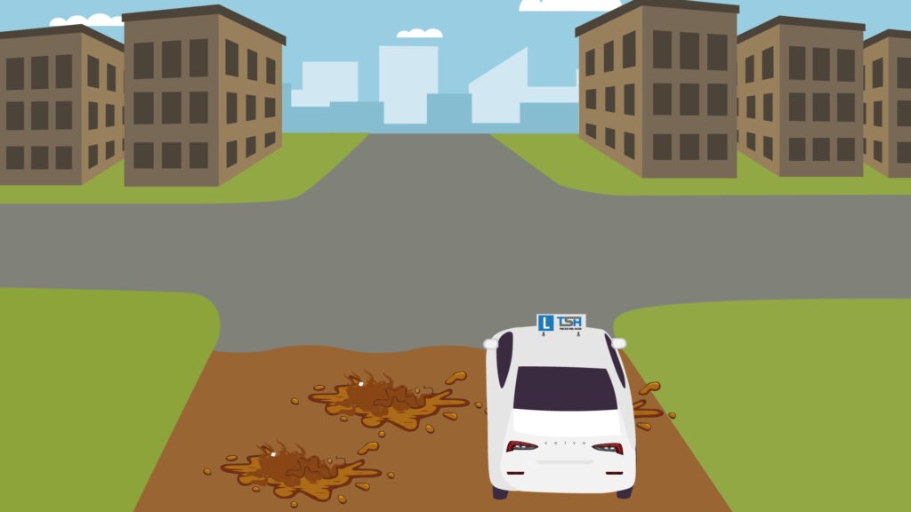 TSH auto op onverharde weg