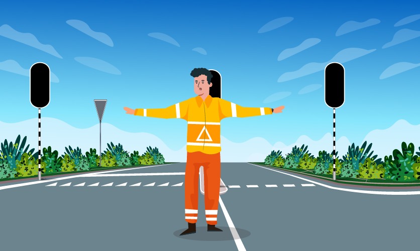 Stopteken voor en achteren