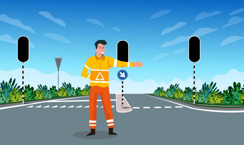 Stopteken voor verkeer van voren