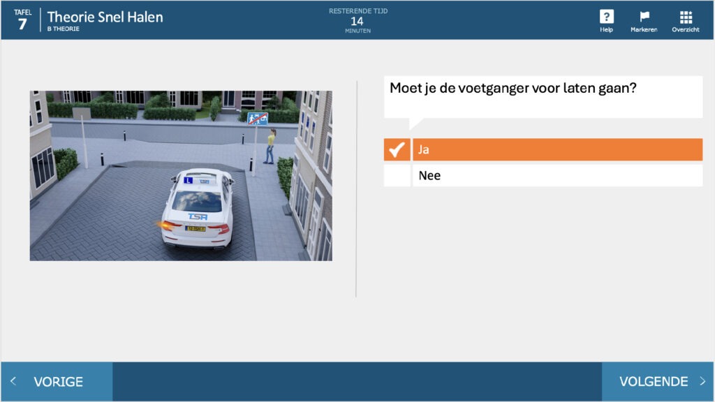 Woonerf examen vraag CBR