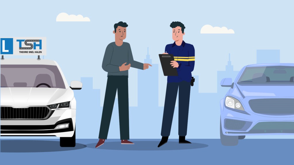 verkeerscontrole tijdens het rijden