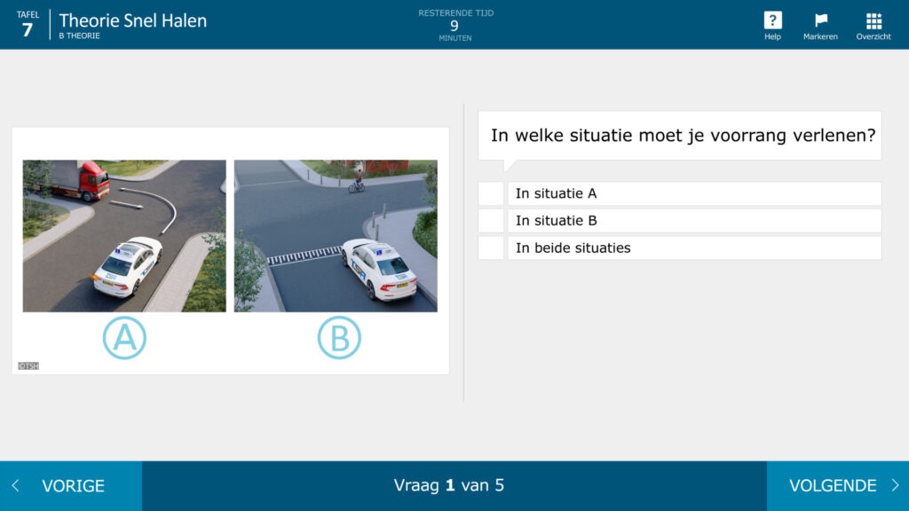 Vraag 1: gelijkwaardig kruispunt