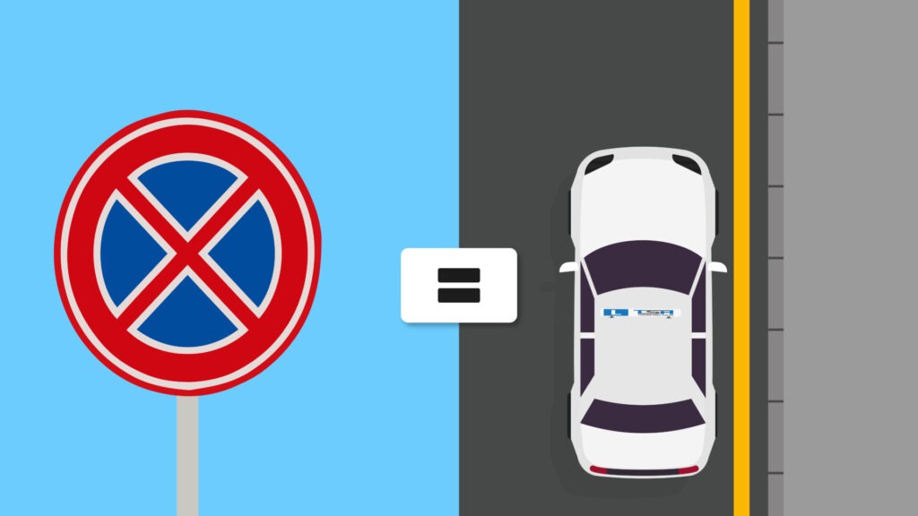 Wat betekend de gele doorgetrokken stoepstreep