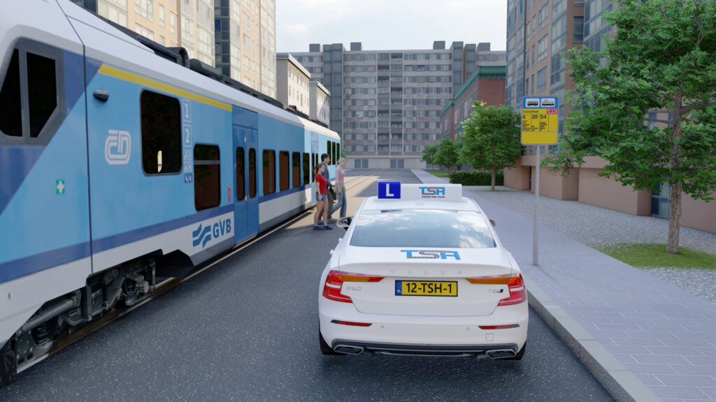 Uitstappende voetgangers zonder vluchtheuvel